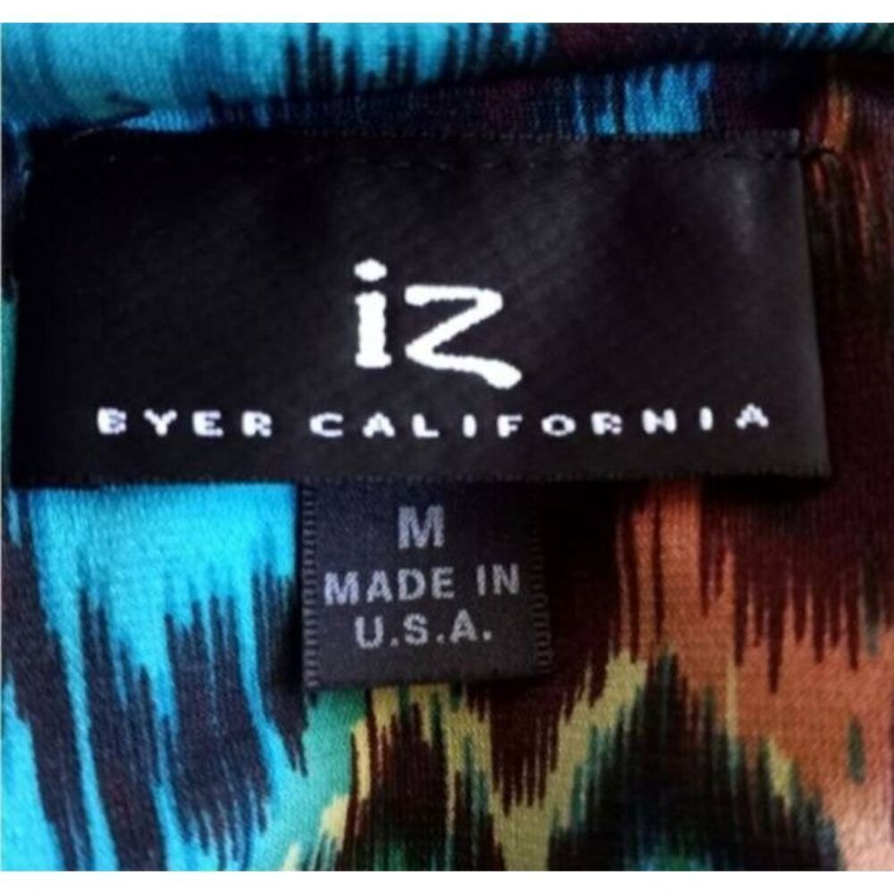 IZ BYER TURQUOISE & GREEN DRESS SZ.M EUC. - Picture 4 of 4